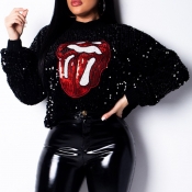 Lovely Sweet Patchwork Black Velvet Blouses