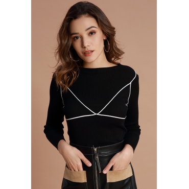 Lovely Casual Long Sleeves Black Sweaters