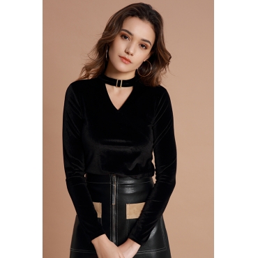 Lovely Casual Hollowed-out Black Base Layers