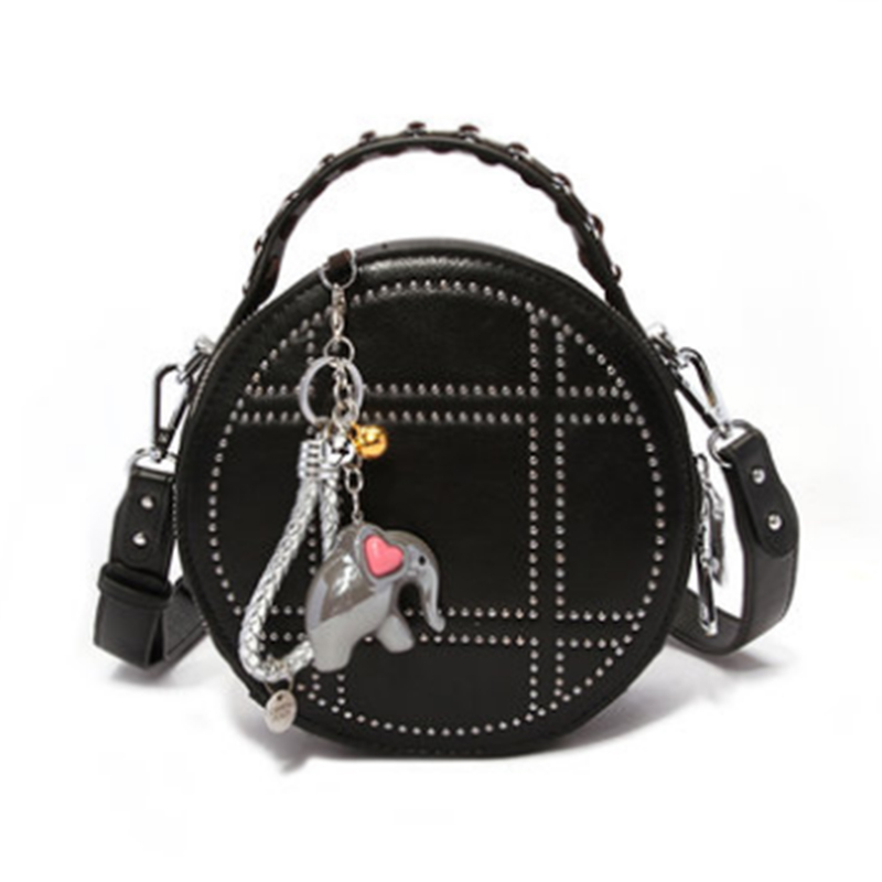 

Lovely Chic Round Black PU Crossbody Bag