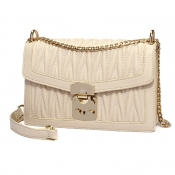 Lovely Elegant Metal Chain Strap White Crossbody B