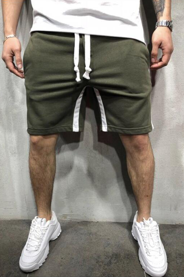 

Lovely Sportswear Striped Green Cotton Pants