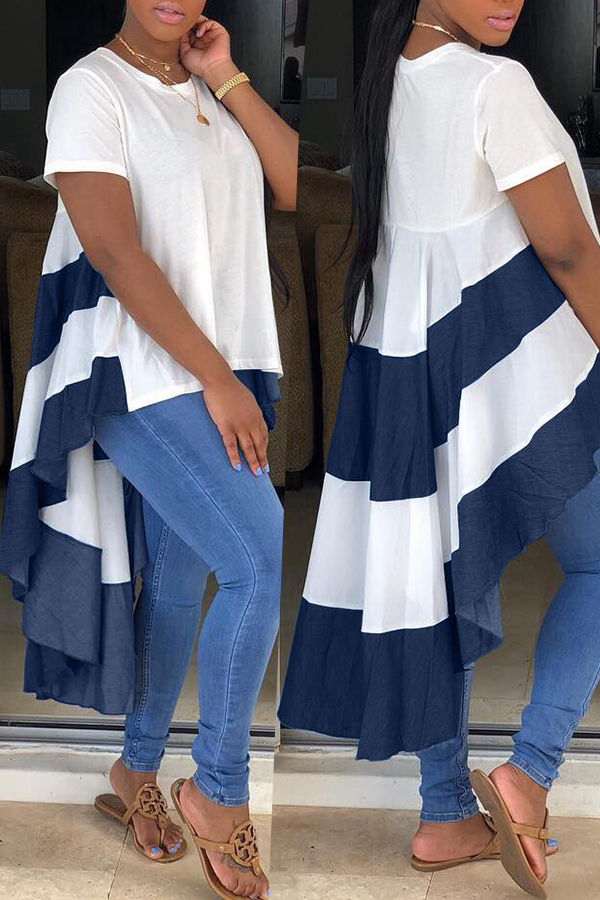 

Lovely Casual Asymmetrical White Blouses