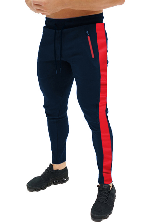 

Lovely Casual Mid Waist Navy Sweatpants
