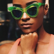 Lovely Chic Green Sunglasses 39mm