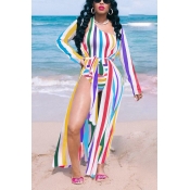 Lovely One Shoulder Striped One-piece Swimwear (Wi