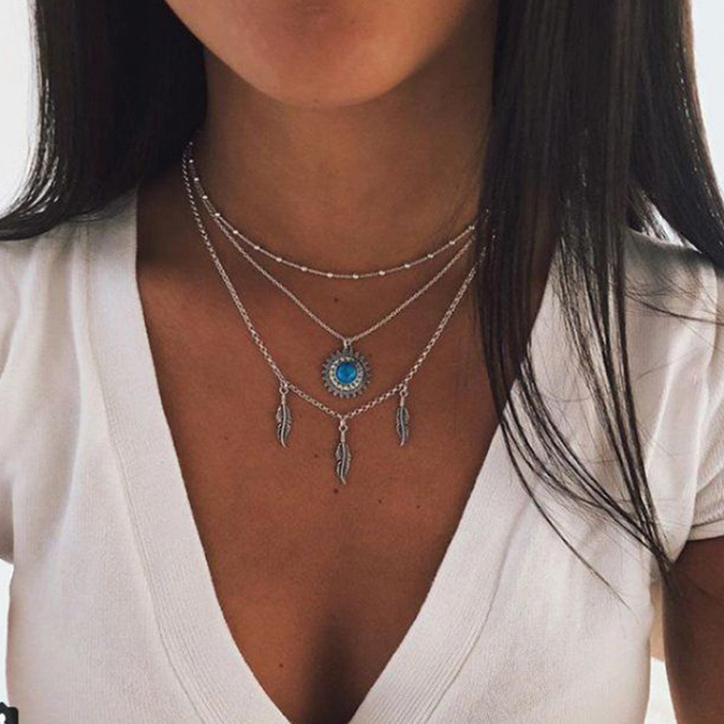 

Lovely Bohemian Silver Necklace