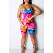 Lovely Sexy Printed Backless One-piece Romper