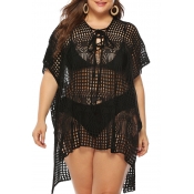 Lovely Stylish Hollow-out Black Cover-up