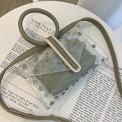 Lovely Stylish Dot Printed Green Crossbody Bag