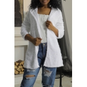 Lovely Stylish Hooded Collar White Wool Coat