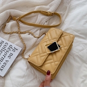 Lovely Chic Chain Design Yellow Messenger Bag