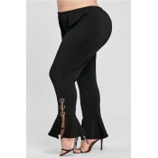 Lovely Casual Horn-type Design Black Plus Size Pan