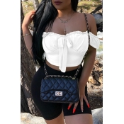 Lovely Trendy Off The Shoulder White Blouse