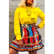 Lovely Casual Printed Multicolor Mini Skirt