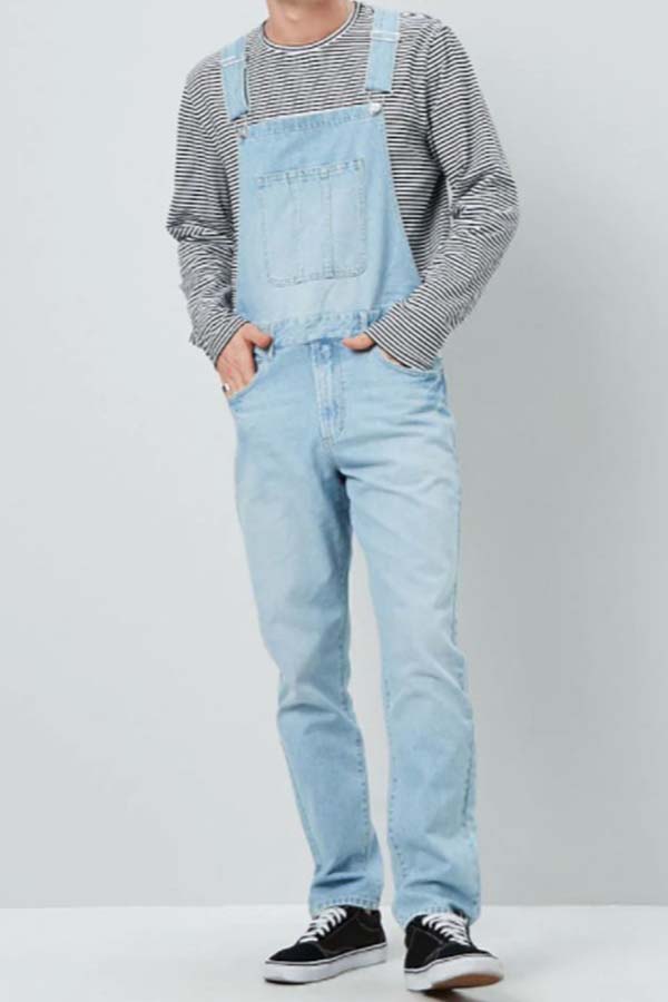 

Lovely Casual Pocket Patched Baby Blue Jeans
