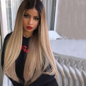 Lovely Trendy Straight Gold Wigs