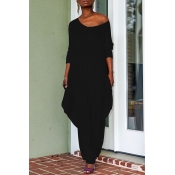 Lovely Trendy Loose Black One-piece Jumpsuit