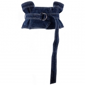 Lovely Retro Deep Blue Denim Belt