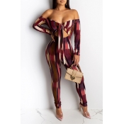 Lovely Stylish Hollow-out Rose Red One-Piece Jumps