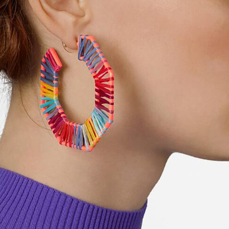 Cheap Earring Lovely Trendy Geometric Multicolor Earring