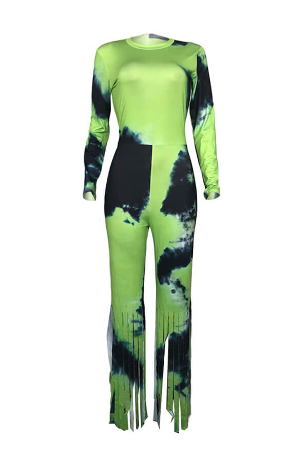 Lovely Casual Tassel Design Green Onepiece Jumpsuit_Jumpsuit_Jumpsuits