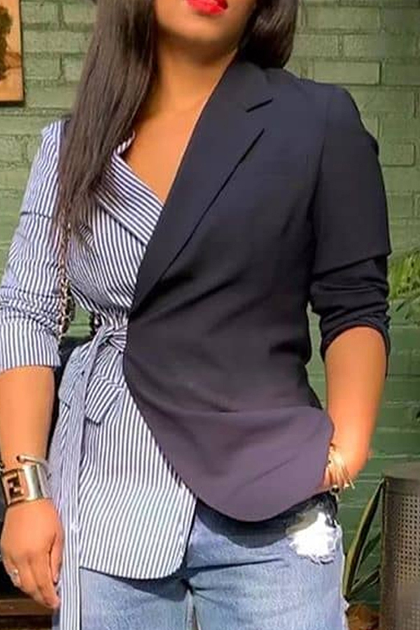

Lovely Work Patchwork Deep Blue Blazer