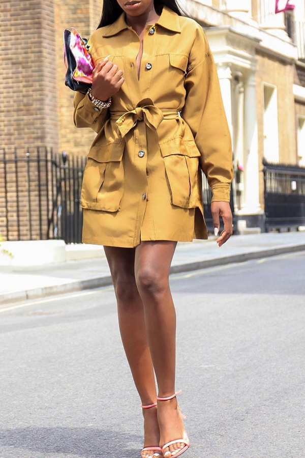 dress with collar and buttons