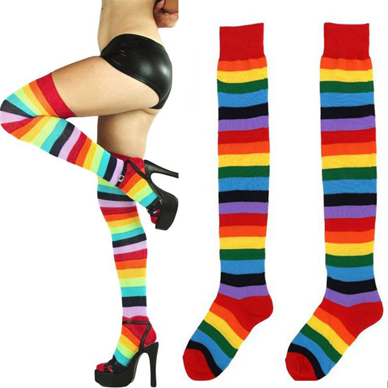 

Lovely Sweet Striped Multicolor Bodystocking, Multicolor stripe