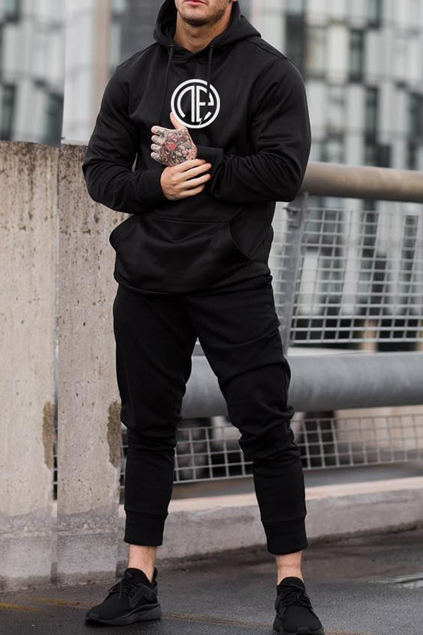 

Lovely Casual Hooded Collar Black Hoodie