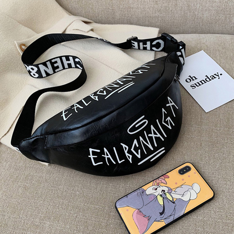 

Lovely Trendy Printed Black Crossbody Bag