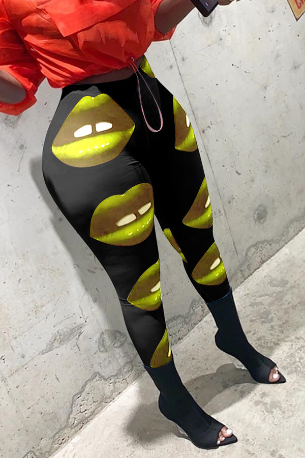 

Lovely Casual Printed Yellow Pants
