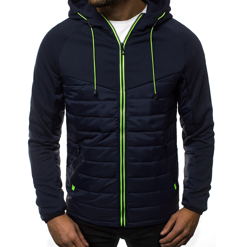 

Lovely Casual Patchwork Navy Blue Hoodie