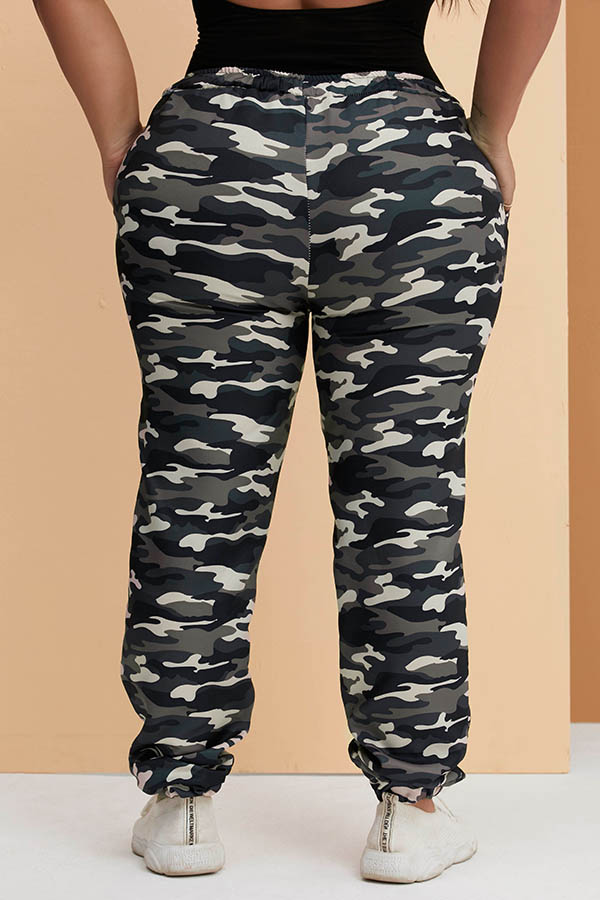 plus size camouflage cargo pants