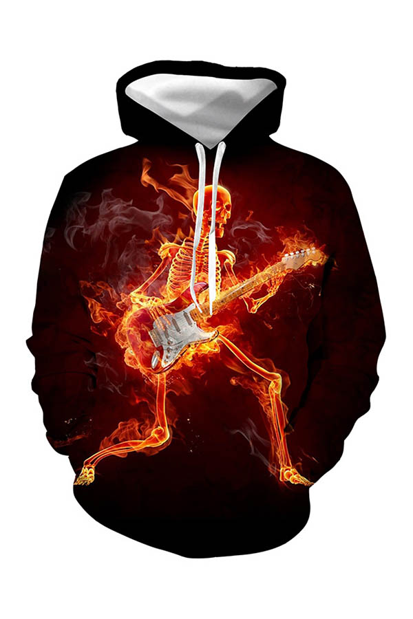 

Lovely Street Hooded Collar Black Hoodie