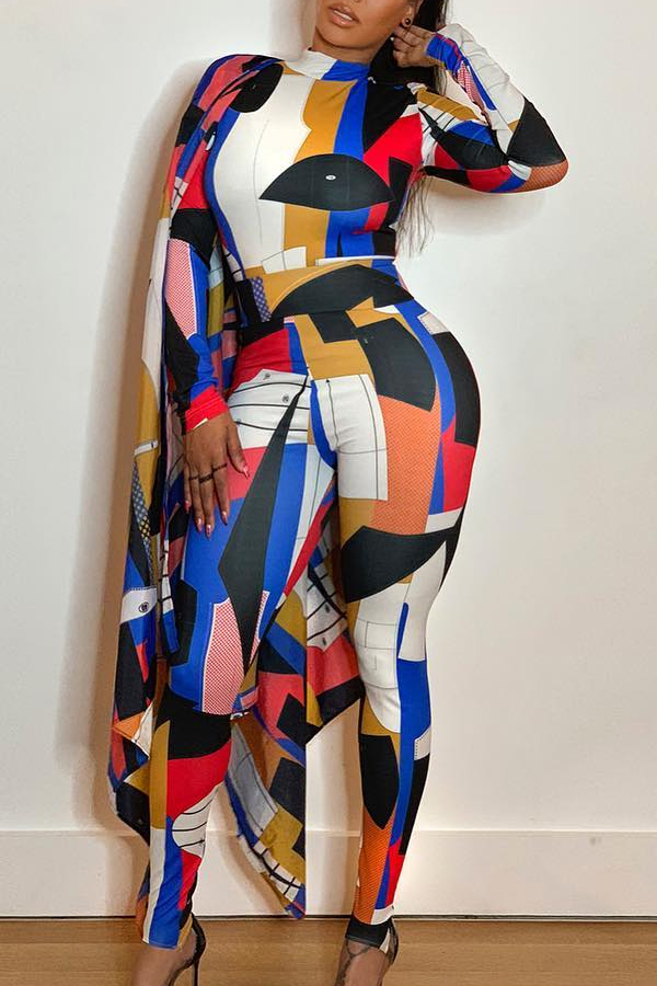 Cheap Jumpsuit Lovely Trendy Cloak Design Multicolor One-piece Jumpsui