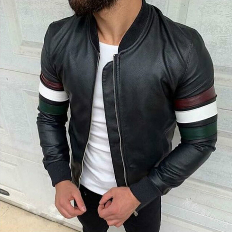 

Lovely Casual Patchwork Black Leather