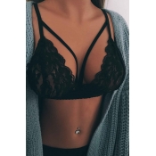Lovely Sexy Hollow-out Black Bra