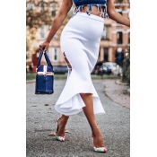 Lovely Trendy Hollow-out White Skirts