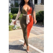 Lovely Casual Patchwork Multicolor Ankle Length Dr