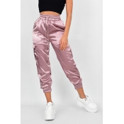 Lovely Casual Drawstring Pink Pants
