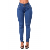 Lovely Casual Skinny Blue Jeans