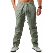 Lovely Casual Drawstring Green Pants