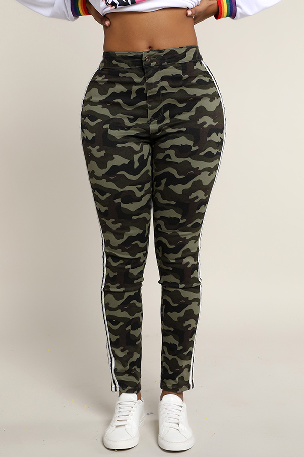 

Lovely Casual Camouflage Printed Pants, Camo