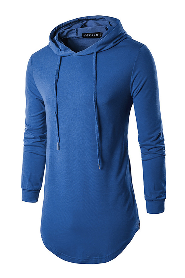 Lovely Casual Hooded Collar Blue Hoodie