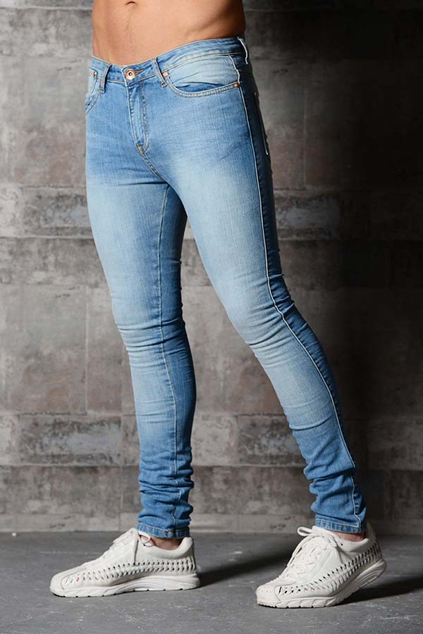 

Lovely Casual Skinny Baby Blue Jeans