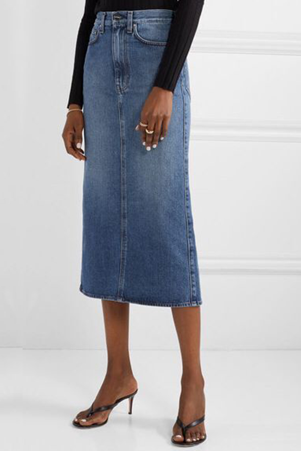 

Lovely Casual Basic Blue Knee Length Skirt