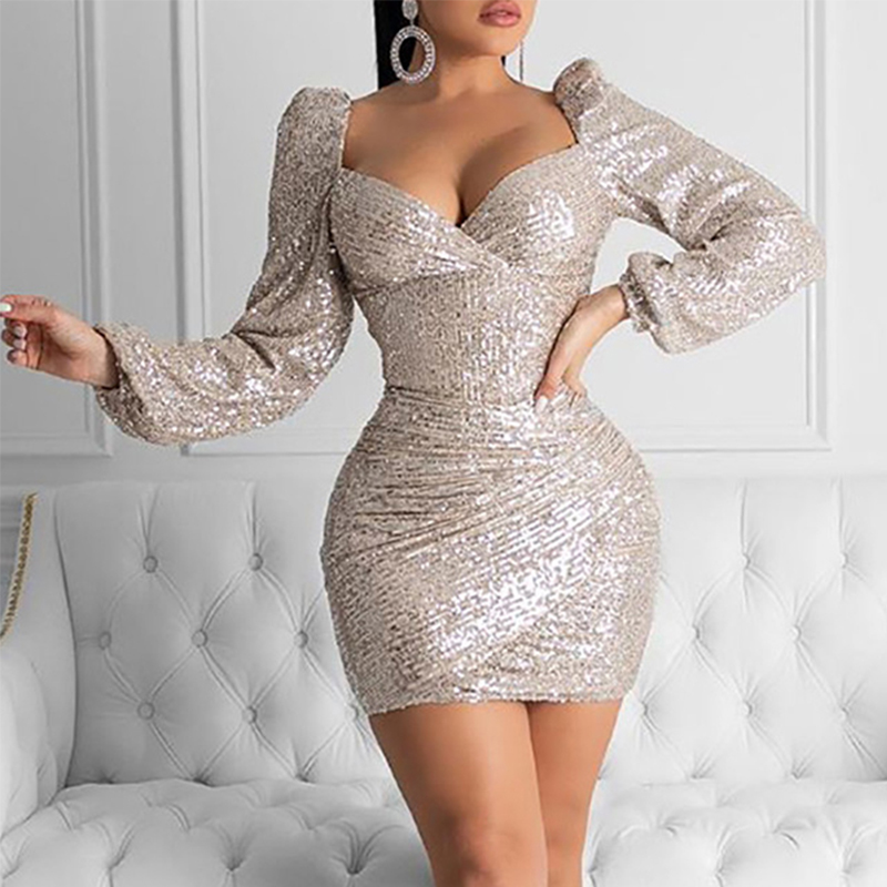 

Lovely Sweet V Neck Champagne Mini Prom Dress