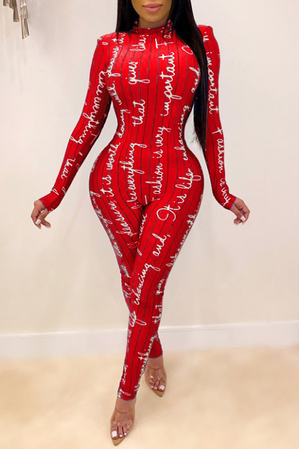 

Lovely Chic Skinny Red One-piece Jumpsuit