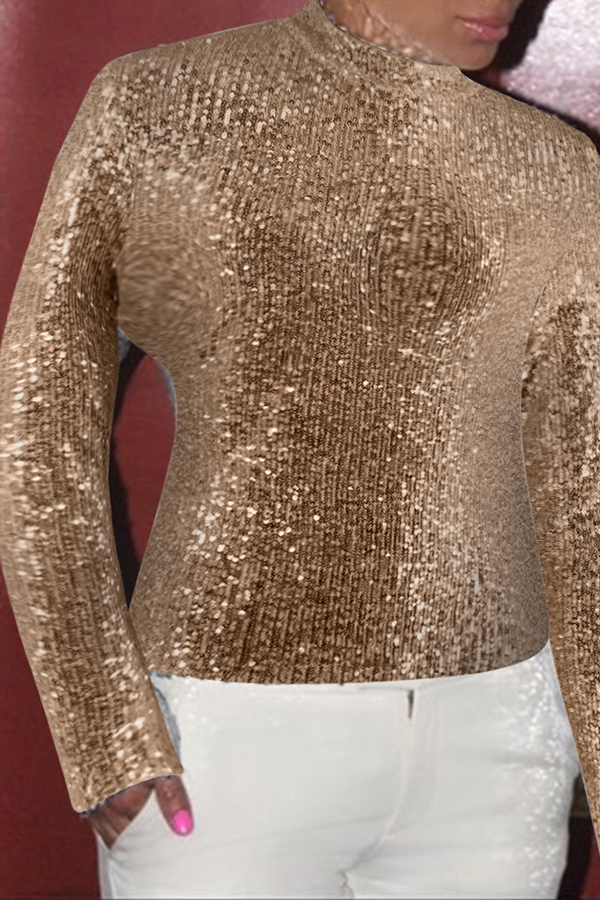 

Lovely Trendy Skinny Gold T-shirt